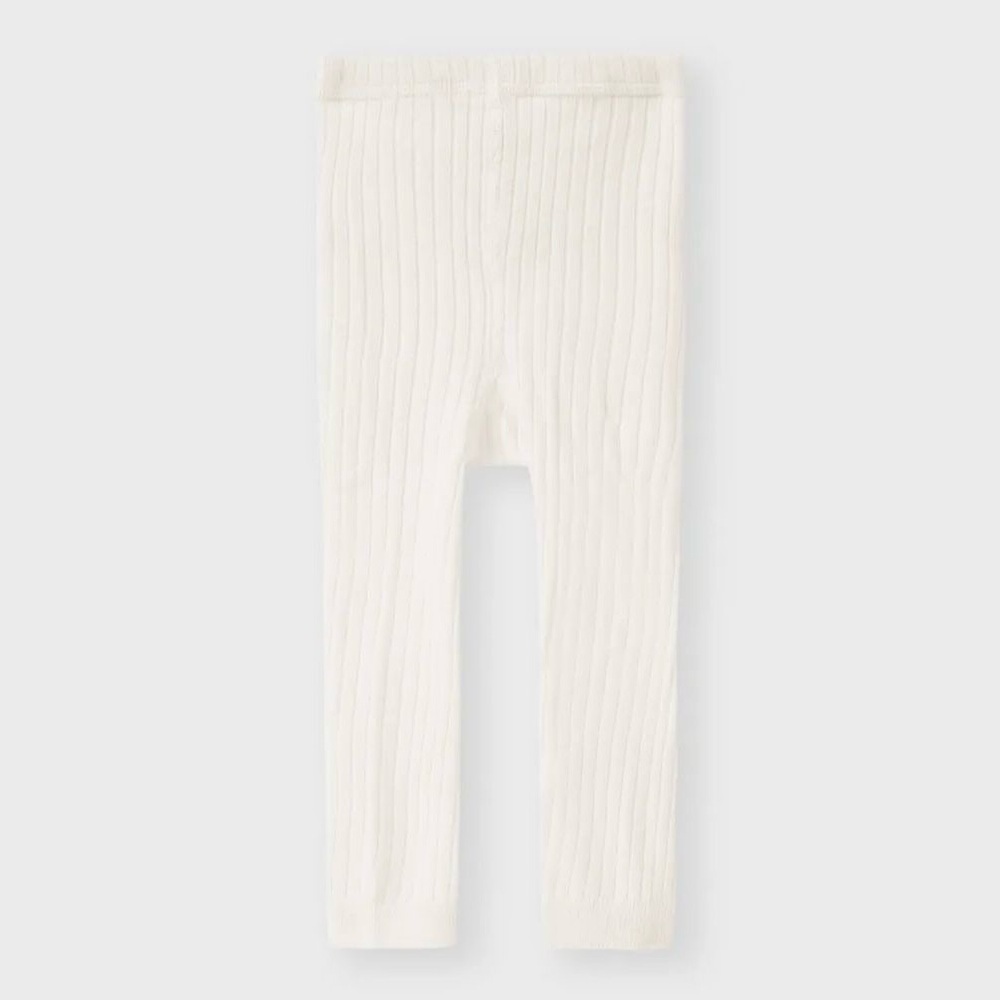 White Ribbed Tights - Picture 3 of 6